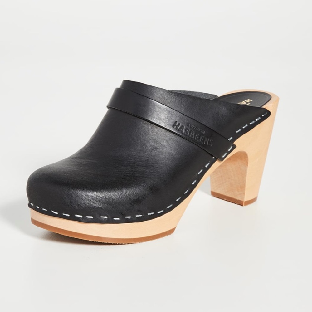 Swedish Hasbeens Clog In Black Women’s Size 39 in Great Used Condition